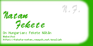 natan fekete business card